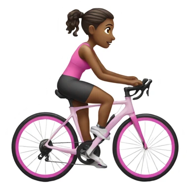 Woman in bike gym wearing pink  sticker