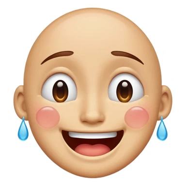 crying laughing face sticker