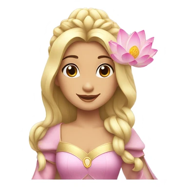 Lotus disney princess with Lotus flower sticker