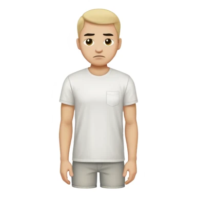 ligth man with a disgusted face full body sticker