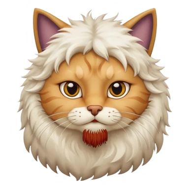 viking white cat sticker