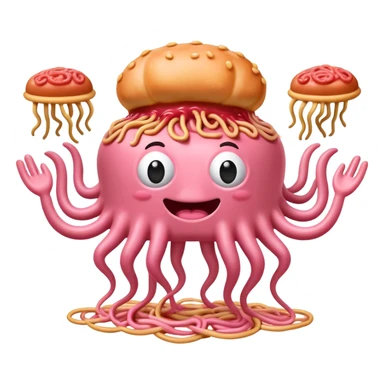 flying spaghetti pastafarian monster pink spam slop sauce sticker