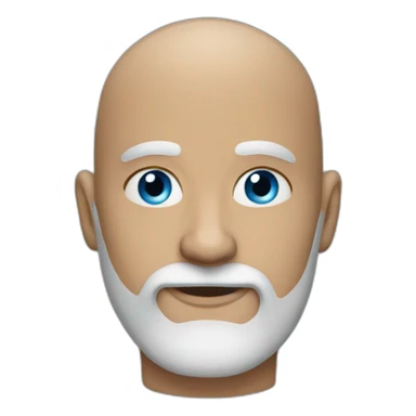 Sexy bald man with a three-day beard with blue eyes. sticker