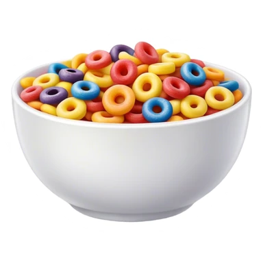 A bowl of froot loops sticker