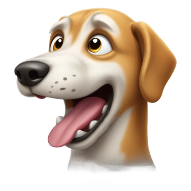 a dog singing sticker