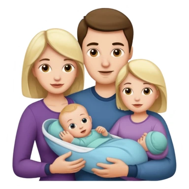 husband wife baby sticker