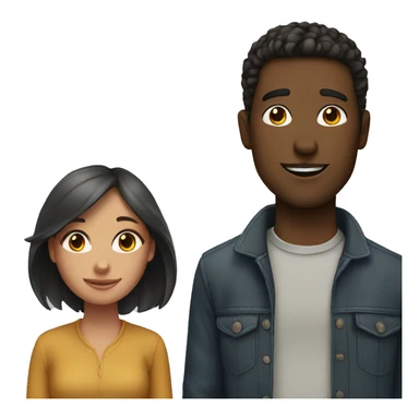 girl and guy outside sticker