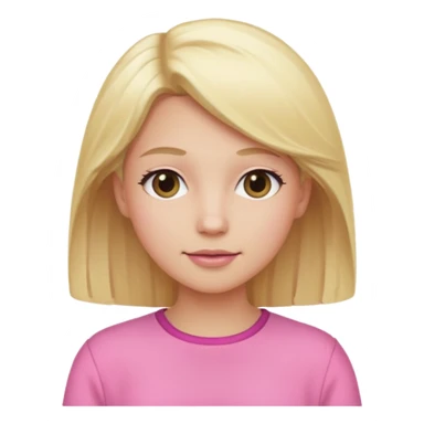 blonder hair with pink outfit  sticker