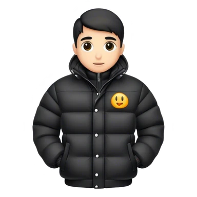 black puffer jacket sticker