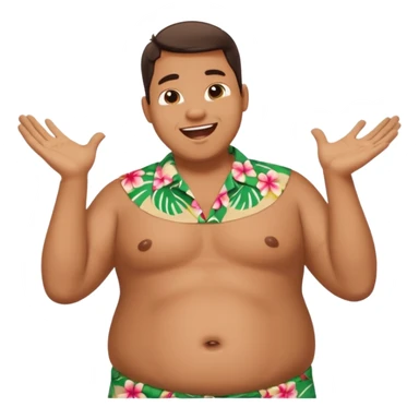 guy slapping his fat belly and he is in glee sticker