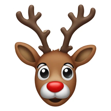 Red nose reindeer sticker