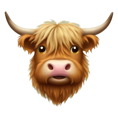 Highland cow hearts sticker