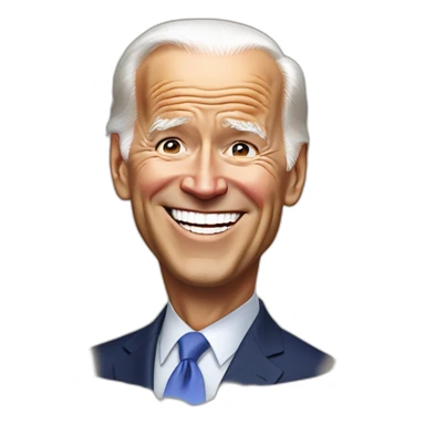 joe biden smiling tong out sticker