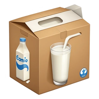 a box of milk sticker