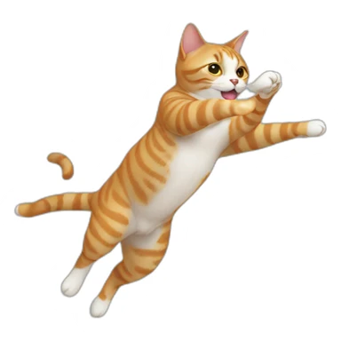 cat making backflips sticker