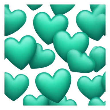 Teal green heart sticker