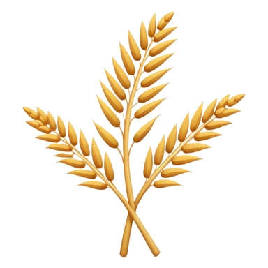Minimalist emoji-style icon representing celiac disease: a golden wheat stalk with a bold red ‘no’ cross on top, flat design, clean lines, simple shapes, high contrast, centered on a transparent or white background, friendly but clear medical symbol, vector-style, smooth edges. sticker