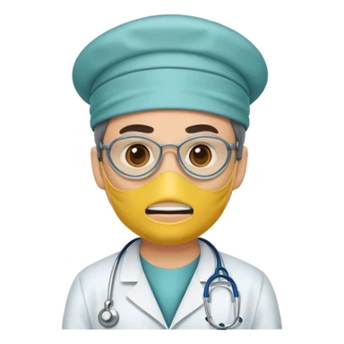 pleuge doctor mask no hat sticker