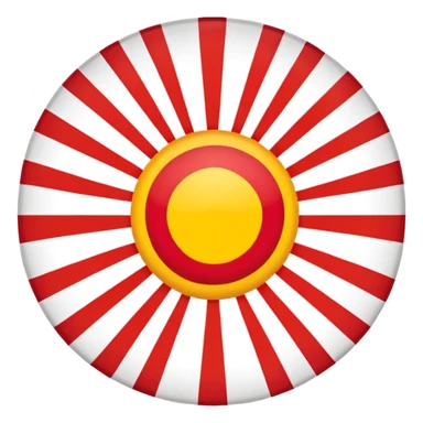 Japanese empire flag red sun with rays bold sticker