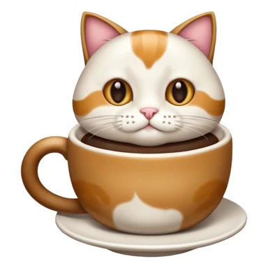 Gato café con manchas blancas acostado boca arriba sticker