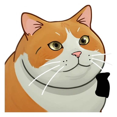 Cute fat orange and white cat stepping on a cute mouse’s rail sticker