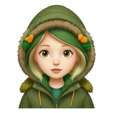 girl in parka sticker