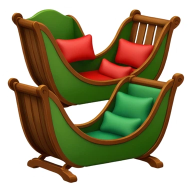 Cradles green and red color sticker