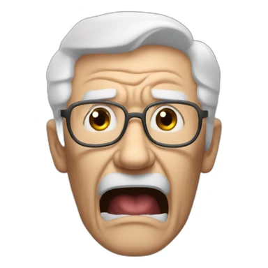 very angry grandpa sticker