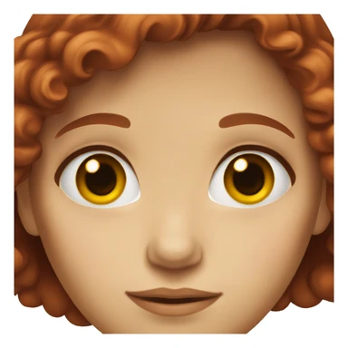 girl with brown eyes and dark red hair sticker