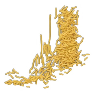 chart with upward trend made of noodles sticker