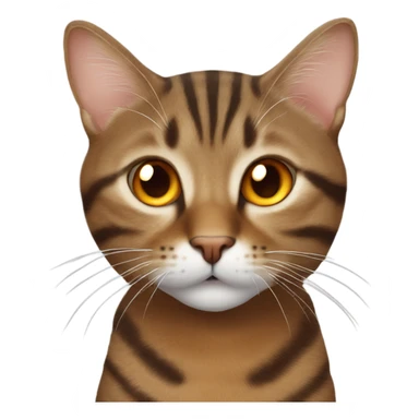 brown tabby cat with a little orange on the face  sticker