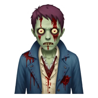 parisian zombie man sticker