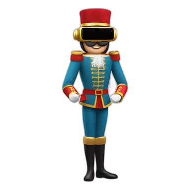 nutcracker in vr headset full body sticker