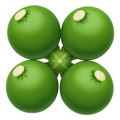 three pea balls sticker