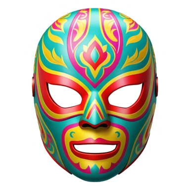 colorful luchador wrestling mask sticker