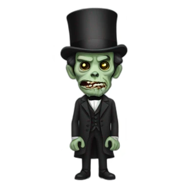 Zombie Abe Lincoln sticker