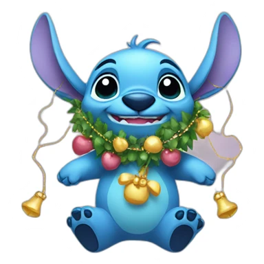 Stitch with garlands sticker