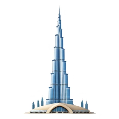 burj khalife white background sticker