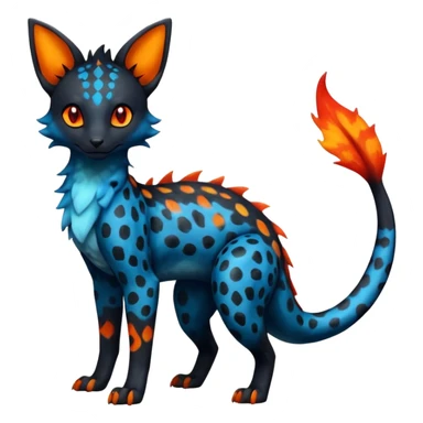 magma-gradients-colored Salandit-Umbreon-Flareon-Serval-Hybrid (Full body) sticker