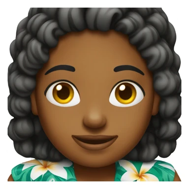 Hawaii vacation black female sticker