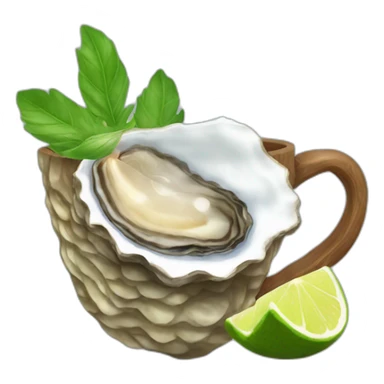 Oyster drinking moscow mule sticker