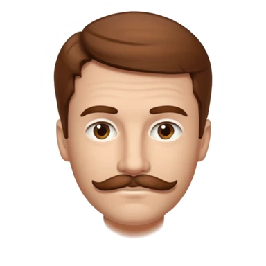 Benson Boone (b.2002) with brown hair and thin mustache sticker