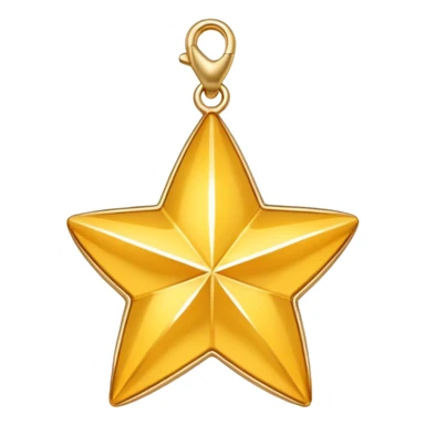 Star charm – golden star-shaped trinket.
 sticker