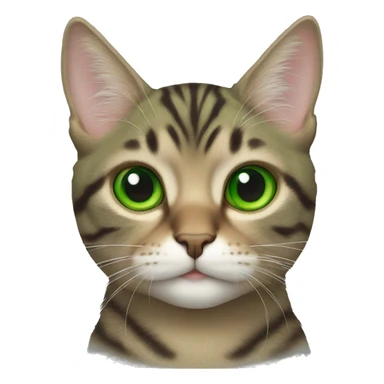 multicolor cat green eyes  sticker