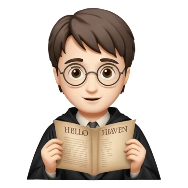 Harran Potter olsun elinde kağıt olsun kağıtta merhaba cennet yazsın sticker