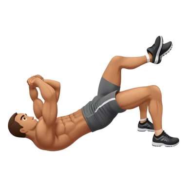side-view of guy doing decline abdominal Crunches sticker