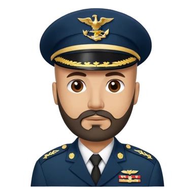 A Hispanic dad with a bald head and a middle eastern beard d And a marine uniform  sticker