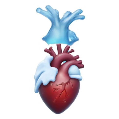 A human heart frozen sticker