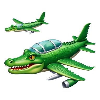 crocodile and airplane sticker