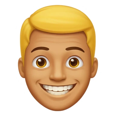 man a yellow teeth sticker